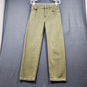 Banana Republic Womens Jeans 28/6 Green High Rise Straight Desert Thyme Goblin